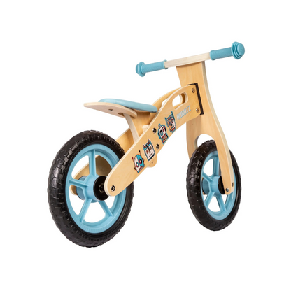 Balance Bike - Bicicleta de Equilibrio - Madera - Robot Celeste