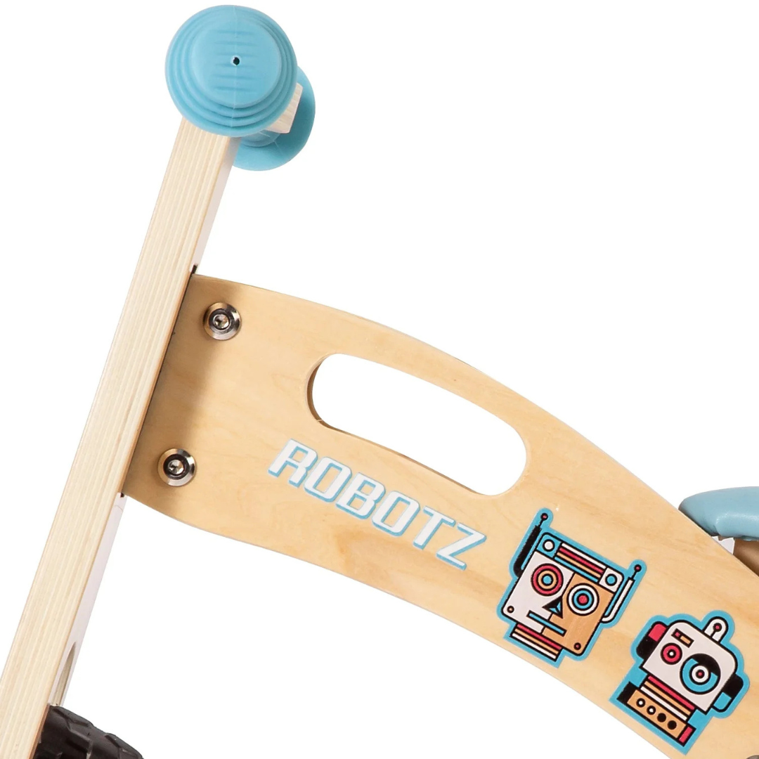 Balance Bike - Bicicleta de Equilibrio - Madera - Robot Celeste