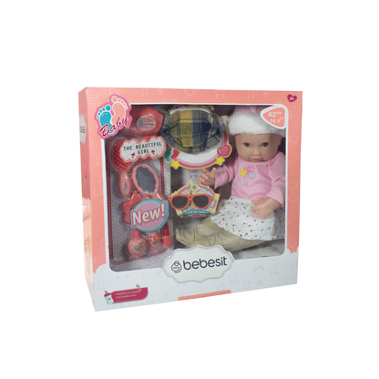 Muñeca Bebé 42 cm con Accesorios - Celeste | Bebesit