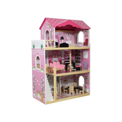 Casa de Muñecas + Muebles Madera Montessori - Encantada | Bebesit