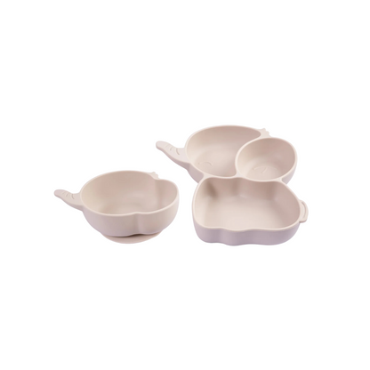 Set Alimentacion Elefante Silicona - Beige