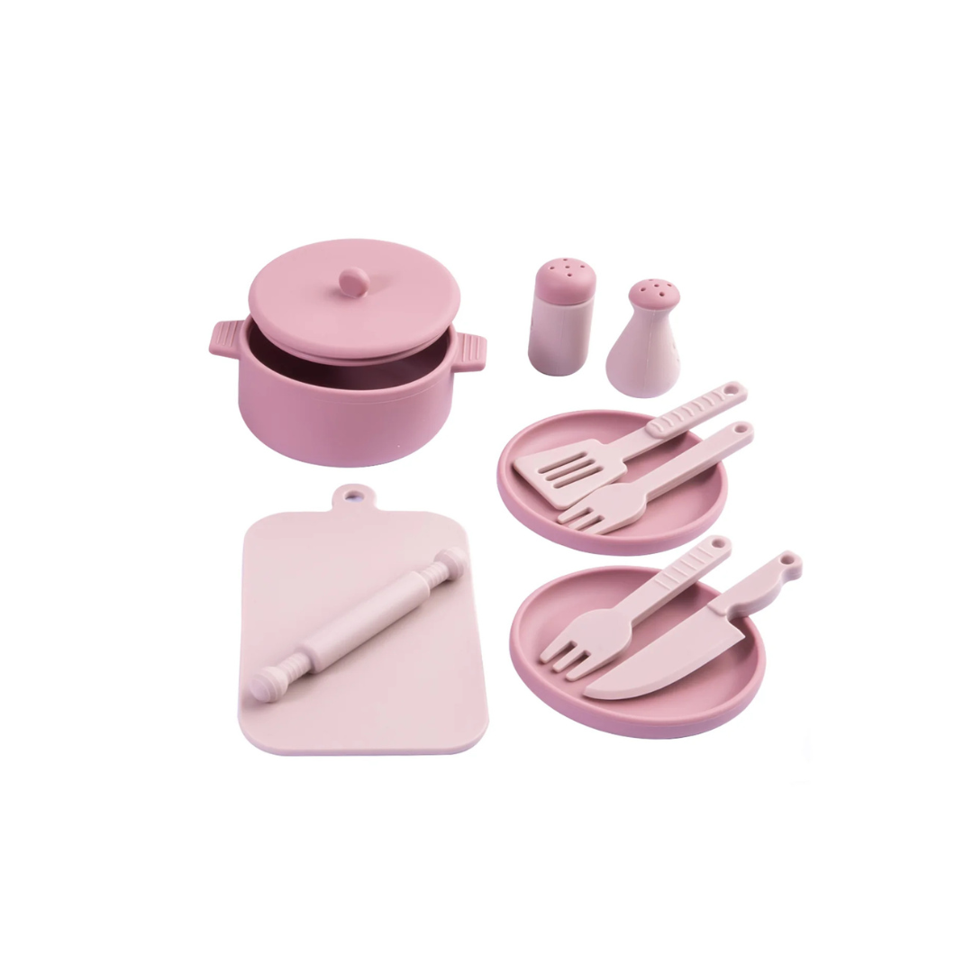 Cocina de Juguete Montessori Silicona - Rosada