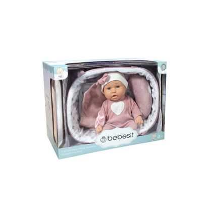 Muñeca Bebé 29 cm con Cuna y Accesorios -  Sofía | Bebesit