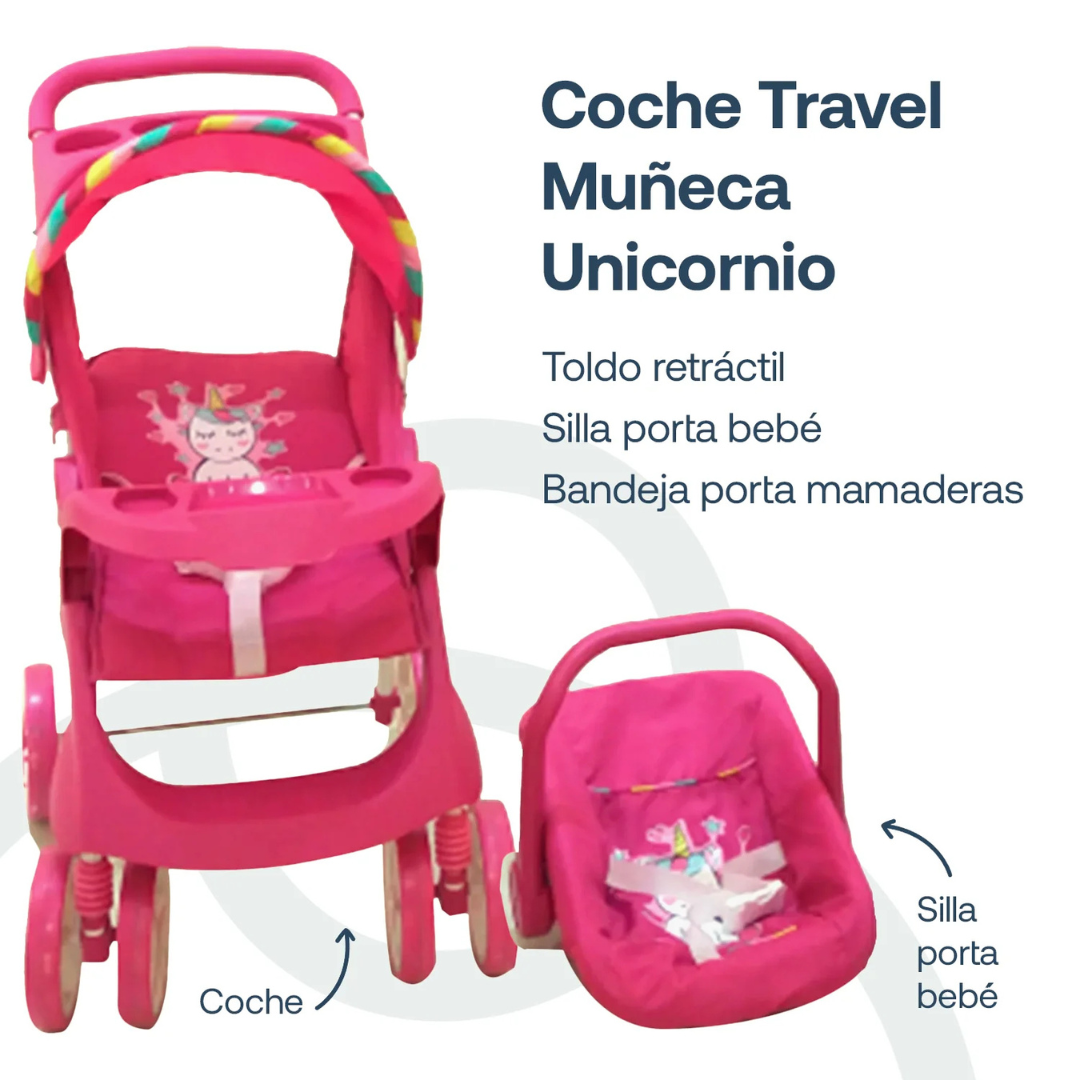 Juguete Coche Travel Muñeca - Unicornio