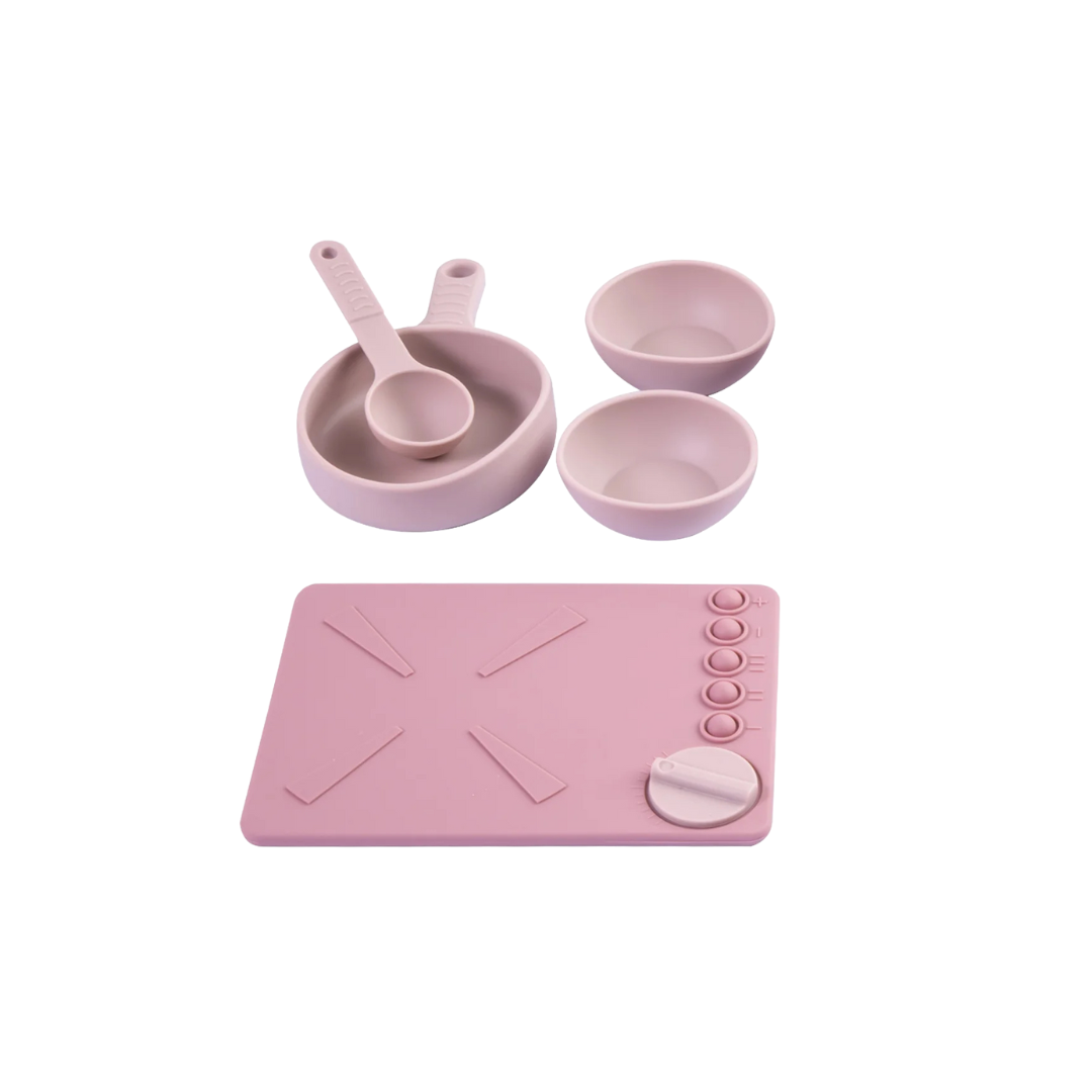 Cocina de Juguete Montessori Silicona - Rosada