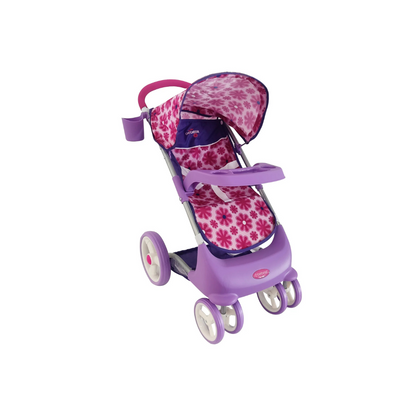 Juguete Muñeca Coche Travel con Cuna - Flores