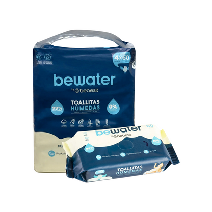 Toallitas Humedas BeWater Pack 4x60 240 unidades