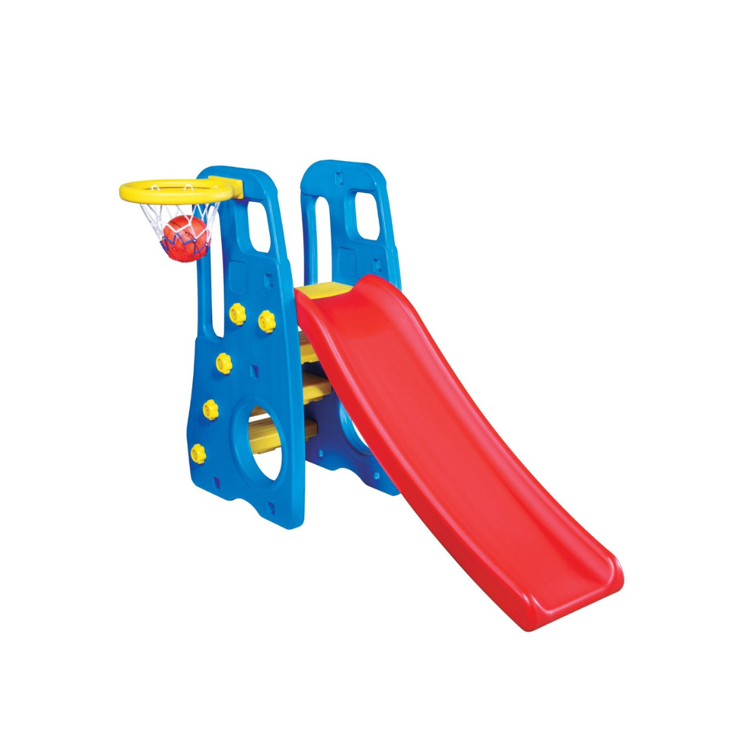 Tobogán 3 en 1 con Cesta de Básquetbol | Bebesit