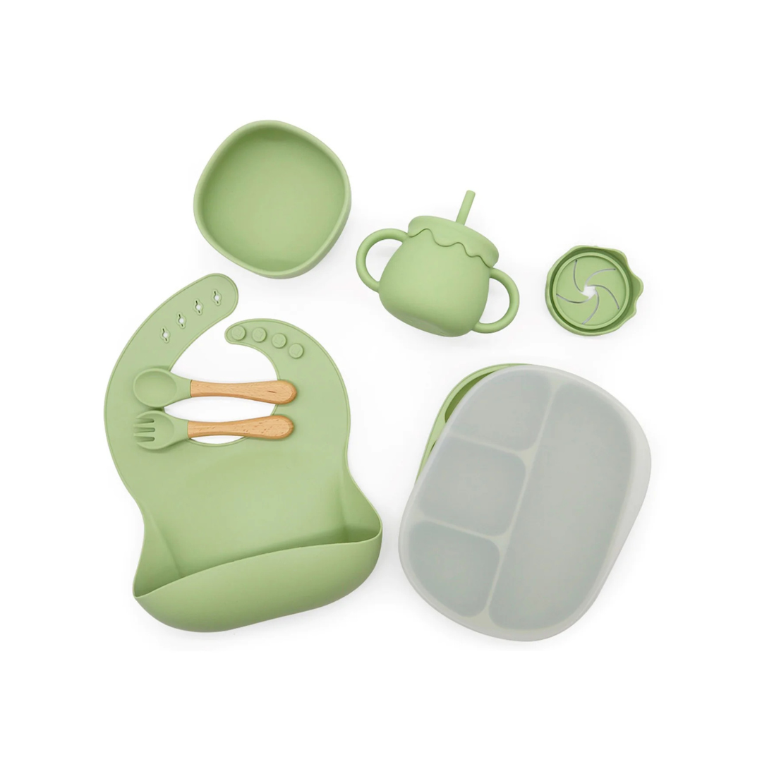 Set Alimentación October Silicona - Verde