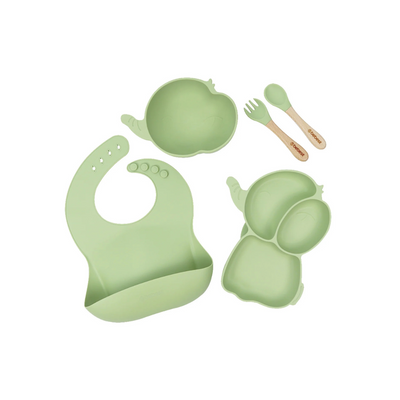 Set Alimentacion Elefante Silicona - Verde