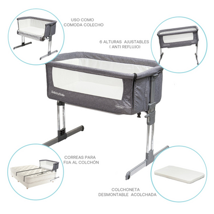 Cuna Colecho Side by Side - Beige | Bebesit