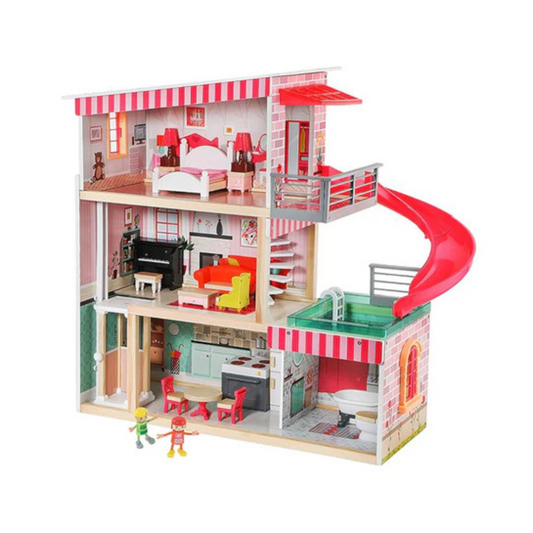 Casa de Muñecas + Muebles Madera Montessori - Bella | Bebesit