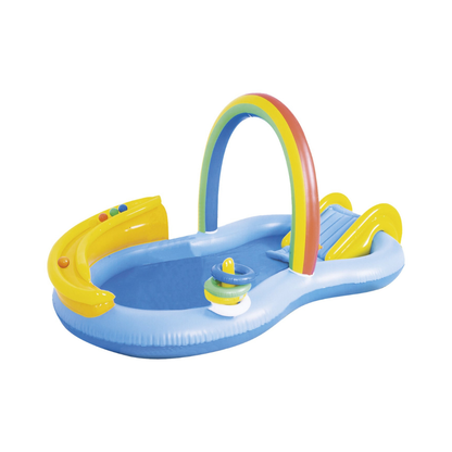 Piscina Centro de Juegos Arcoiris Tobogán Aspersor Be Splash | Bebesit
