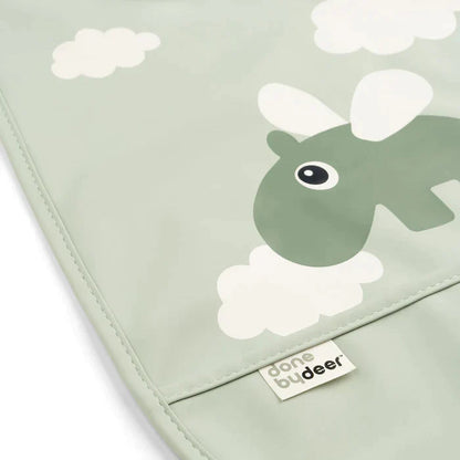 Babero con Velcro Happy Clouds - Verde