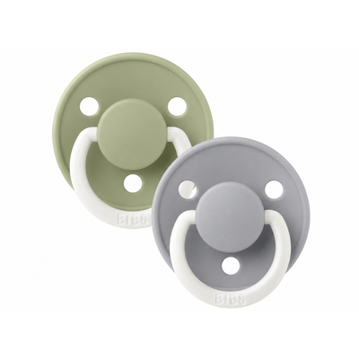 Pack de 2 Chupetes De Lux - Sage & Cloud Glow in the Dark | BIBS