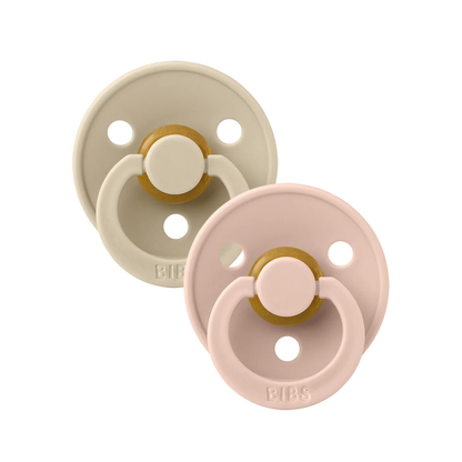Pack of 2 Natural Rubber Pacifiers - Vanilla &amp; Blush