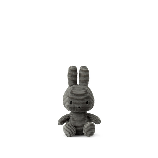 Peluche Miffy Eco Corduroy 33 cm - Gris | Bon Ton Toys