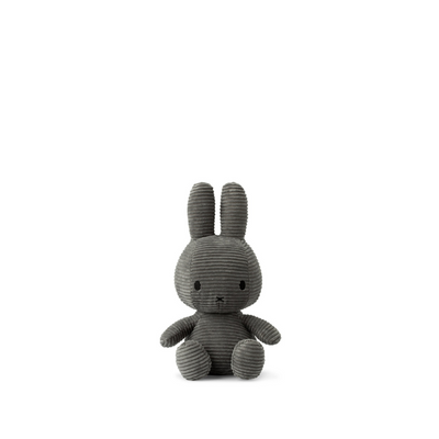 Peluche Miffy Eco Corduroy 33 cm - Gris | Bon Ton Toys
