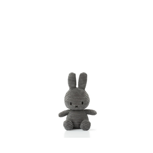 Peluche Miffy Eco Corduroy 23 cm - Gris | Bon Ton Toys