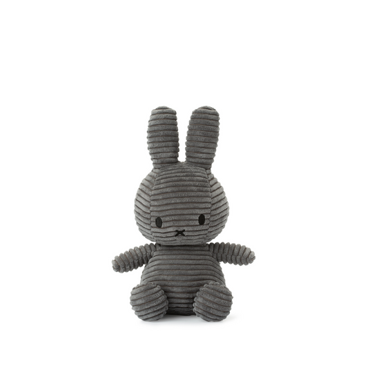 Peluche Miffy Eco Corduroy 50 cm - Gris | Bon Ton Toys
