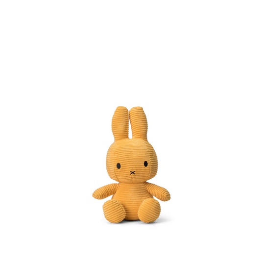 Peluche Miffy Eco Corduroy 33 cm - Amarillo | Bon Ton Toys