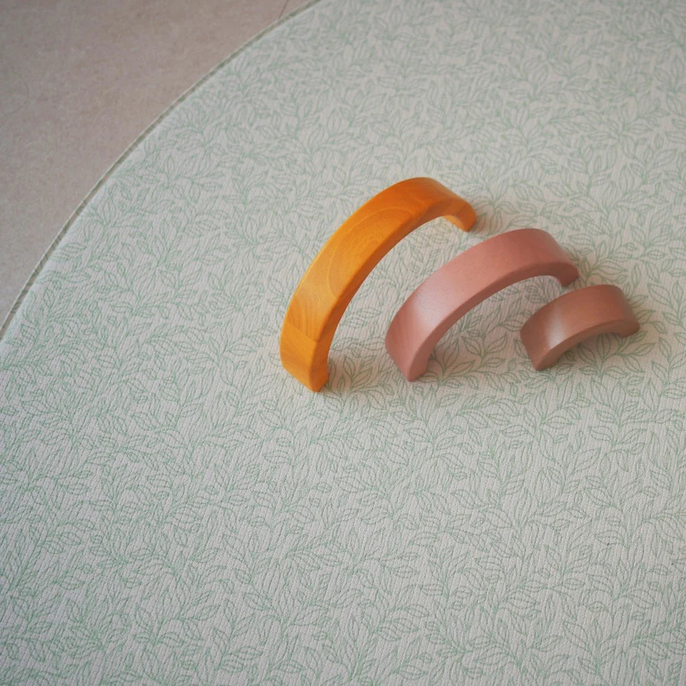 Alfombra de Juego Reversible y Antigolpes - Redondo -  Botánico | Oruga Kids