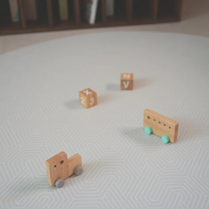 Alfombra de Juego Reversible y Antigolpes - Redondo -  Botánico | Oruga Kids