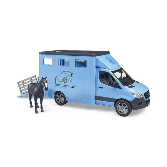 Transportadora de Animales con Caballo 02674 - Escala 1:16 | Bruder