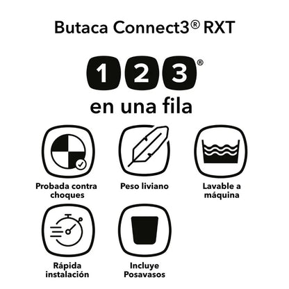 Butaca Connect3® RXT 2-in-1 High-Back Booster -  Pink Cotton Candy | Diono