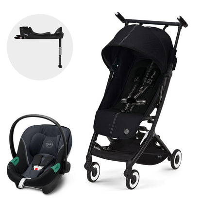 Travel System: Libelle Car + Aton S2 Chair + Base - Moon Black