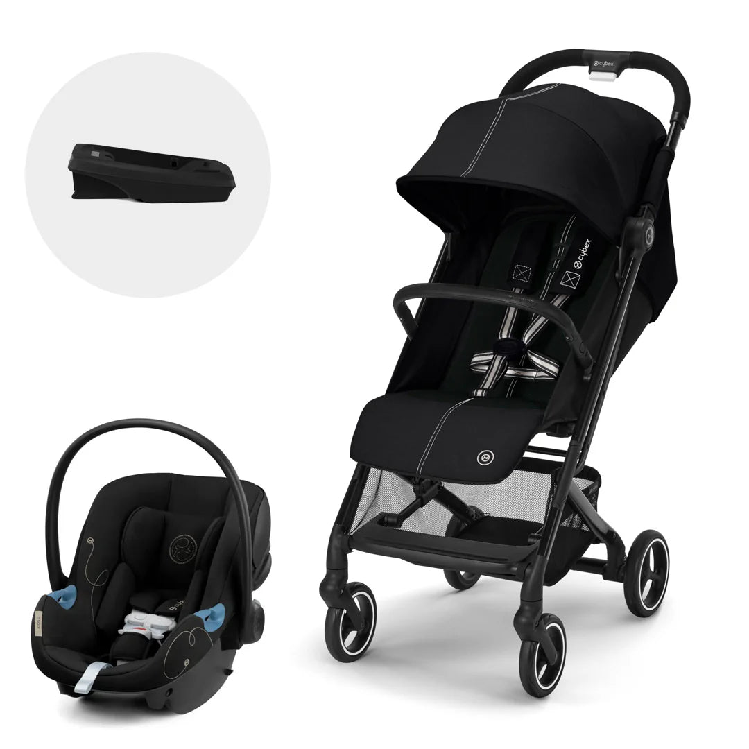 Travel System: Beezy Car + Aton G Chair + G Base - Moon Black 