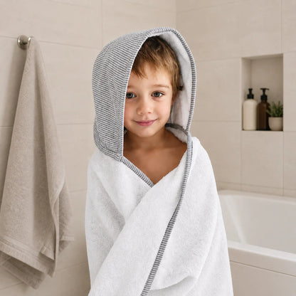 Toalla de Baño Infantil - Rayas Gris | Antü Baby