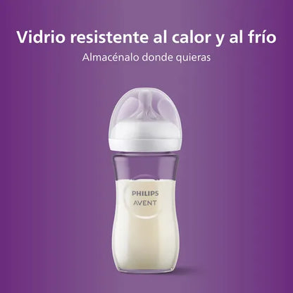 Mamadera Vidrio Natural Response - 240 ml | Philips Avent