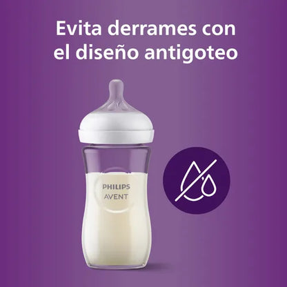Mamadera Vidrio Natural Response - 240 ml | Philips Avent