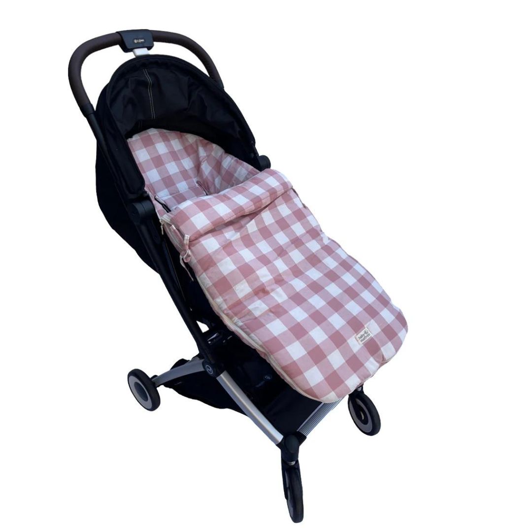 Car Seat Cover - Cotton - Pink Vichy