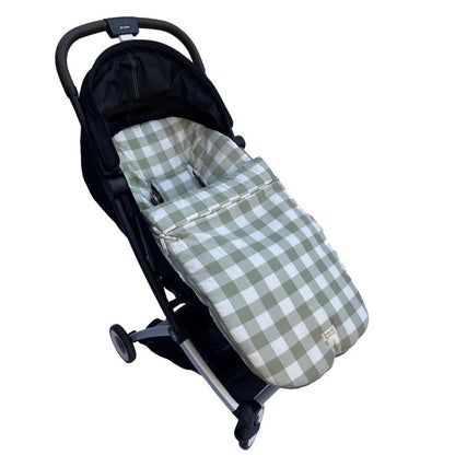 Car Seat Cover - Cotton - Green Vichy