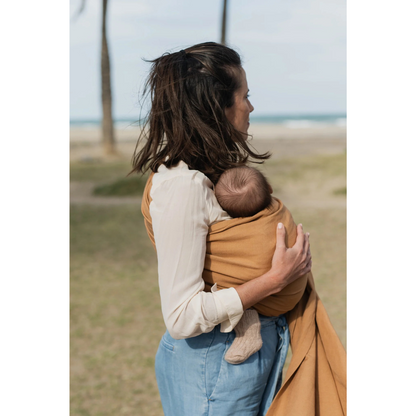 Portabebé Bandolera Ergonómica - Boba Ring Sling - Lino Rye Brown