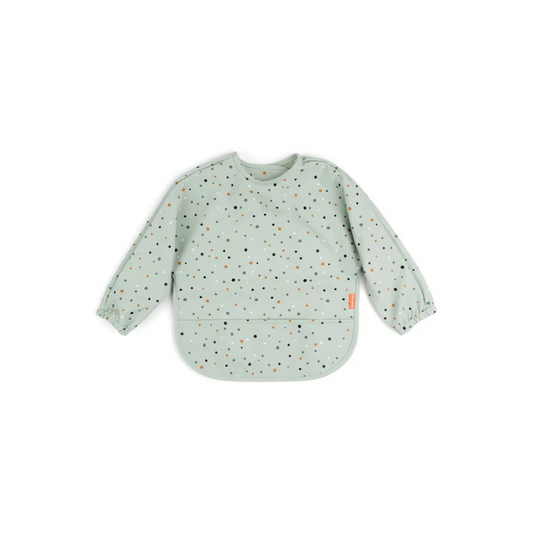 Babero Grande con Mangas y Bolsillo Happy Dots - Verde