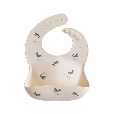 Babero de Silicona - Whales | Mushie
