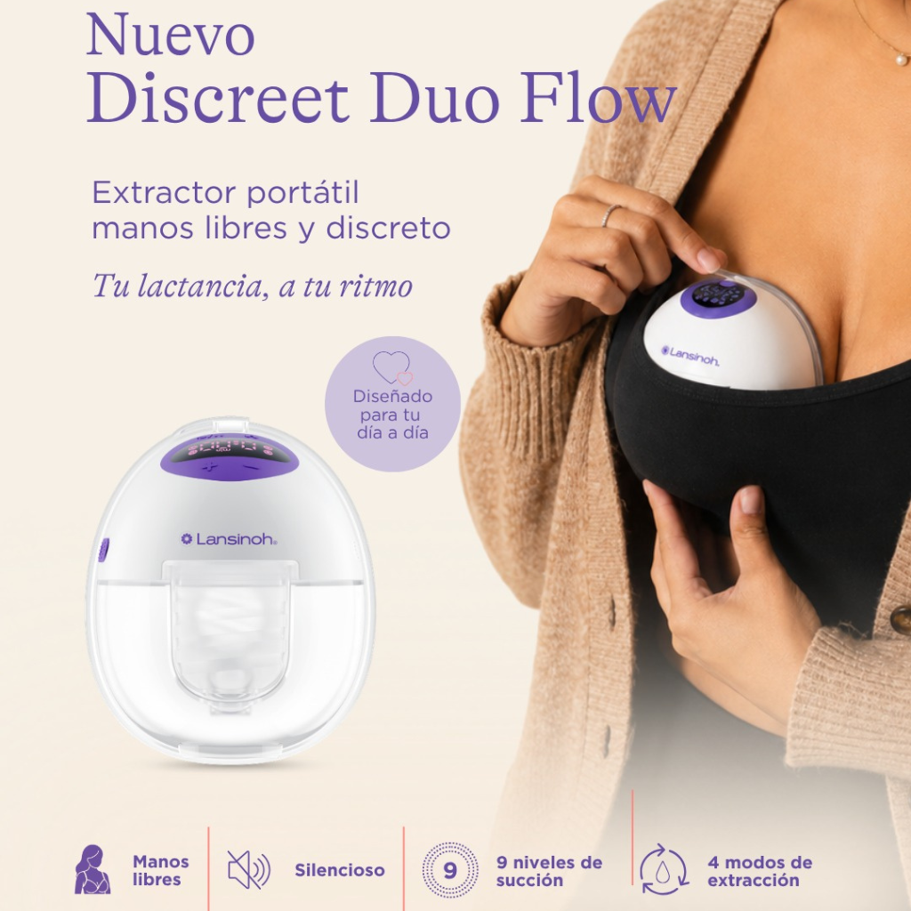 Extractor Eléctrico Portátil DiscreetDúo Flow | Lansinoh