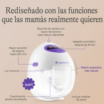 Extractor Eléctrico Portátil DiscreetDúo Flow | Lansinoh