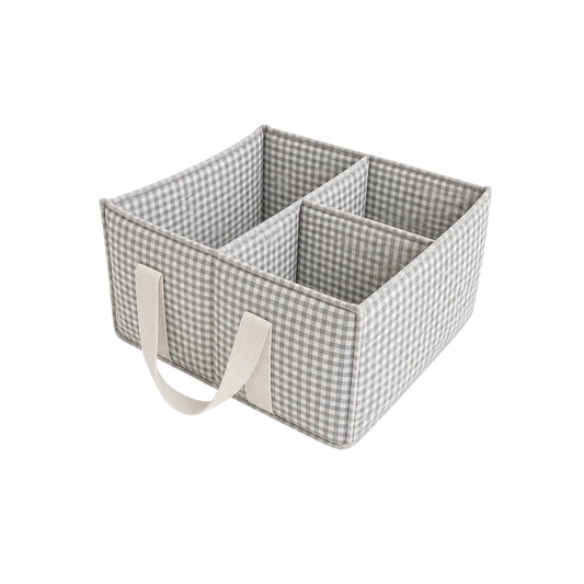 Organizador Mudador - Mini Vichy Gris | miNest