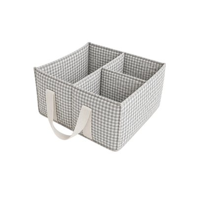 Organizador Mudador - Mini Vichy Gris | miNest