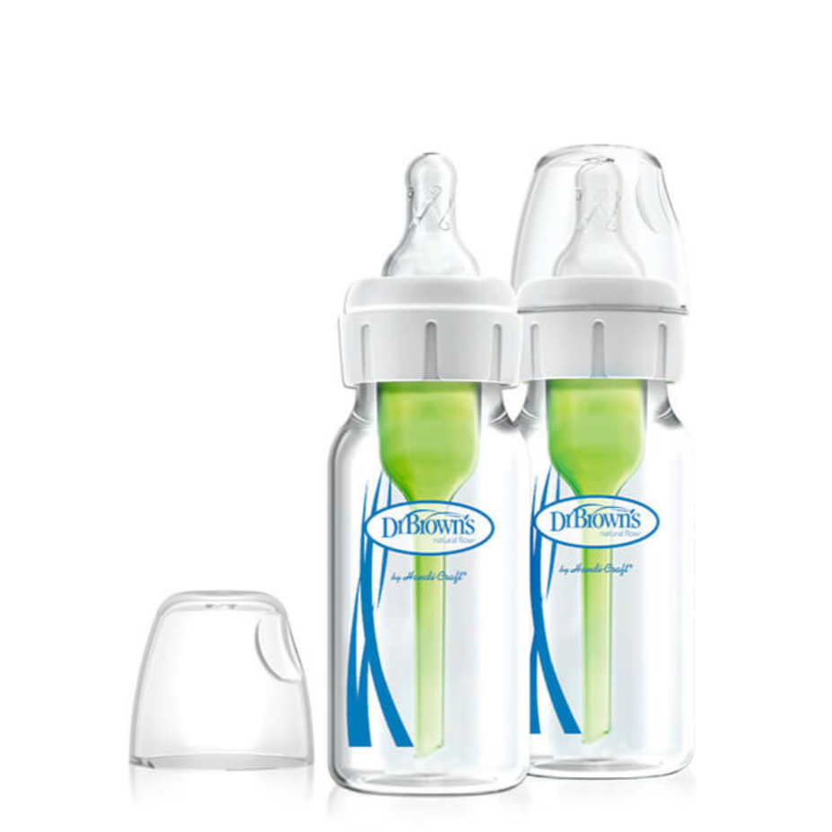 Pack de 2 Mamaderas de Vidrio Anticólicos - 120ml