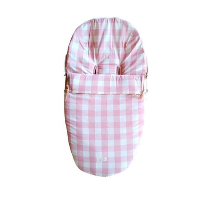 Car Seat Cover - Cotton - Pink Vichy