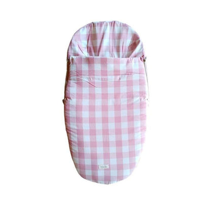 Car Seat Cover - Cotton - Pink Vichy