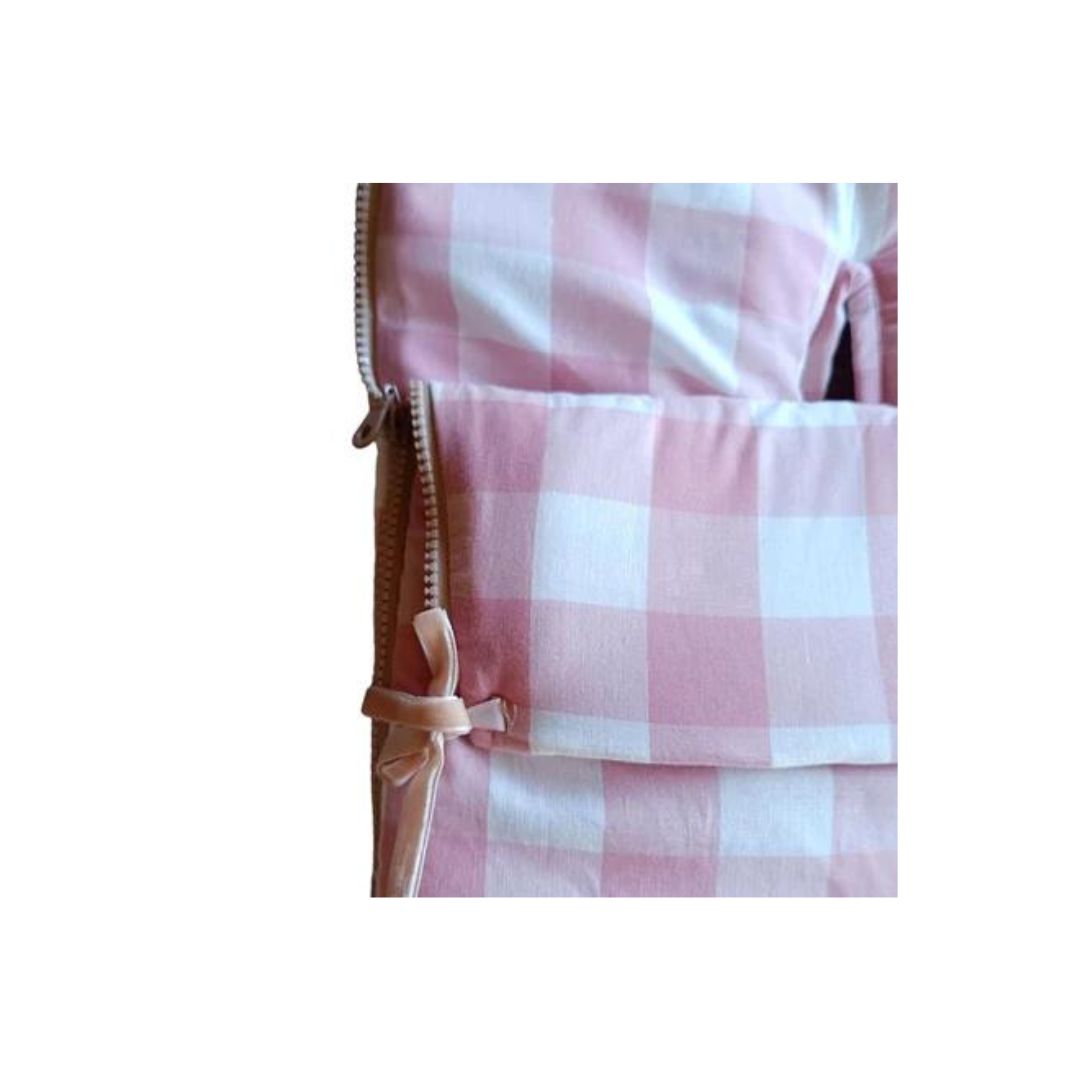 Car Seat Cover - Cotton - Pink Vichy