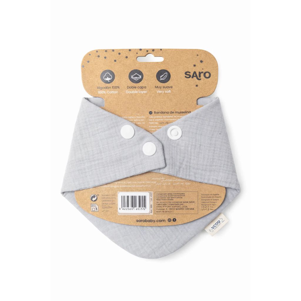 Babero Bandana - Gris | Saro
