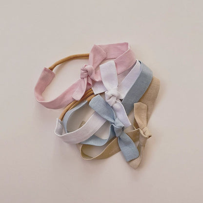 Baby Headband - Old Pink Linen