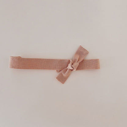 Baby Headband - Old Pink Linen